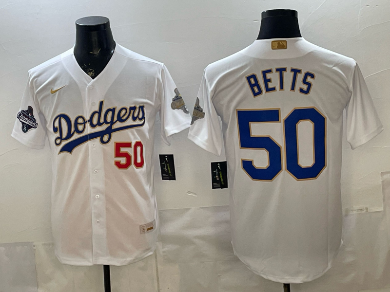 Men 2026 Los Angeles Dodgers #50 betts White Game Nike MLB Jersey 0402001->->MLB Jersey